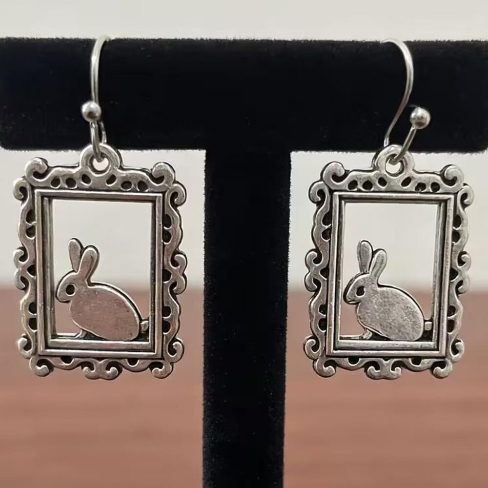 EASTER BUNNY PORTRAIT EARRINGS